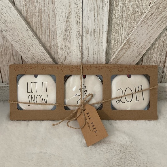 Rae Dunn Flat Ceramic Ornaments - Picture 1 of 6